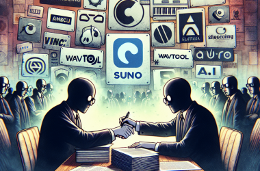 Illustration of Suno acquiert WavTool pour ses outils d'édition musicale AI en pleine dispute avec les maisons de disques