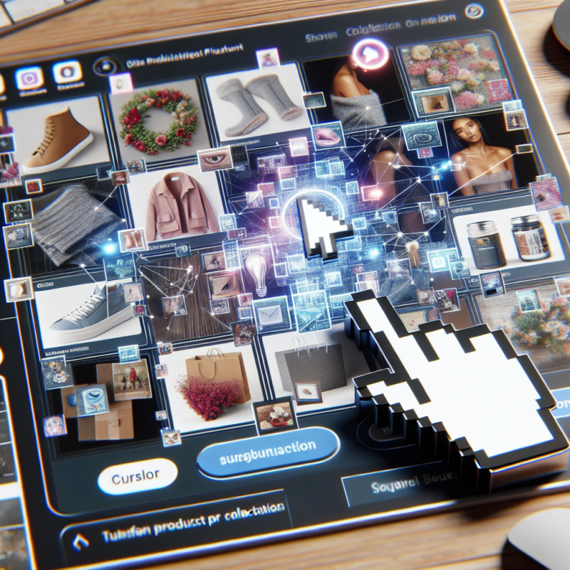 Illustration of Pinterest teste une fonctionnalité d'IA qui permet aux annonceurs de transformer leurs catalogues en collages achetables
