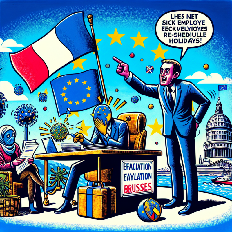 Illustration of La France se fait taper sur les doigts par Bruxelles parce qu'elle ne permet pas aux salariés malades en vacances de reporter leurs congés
