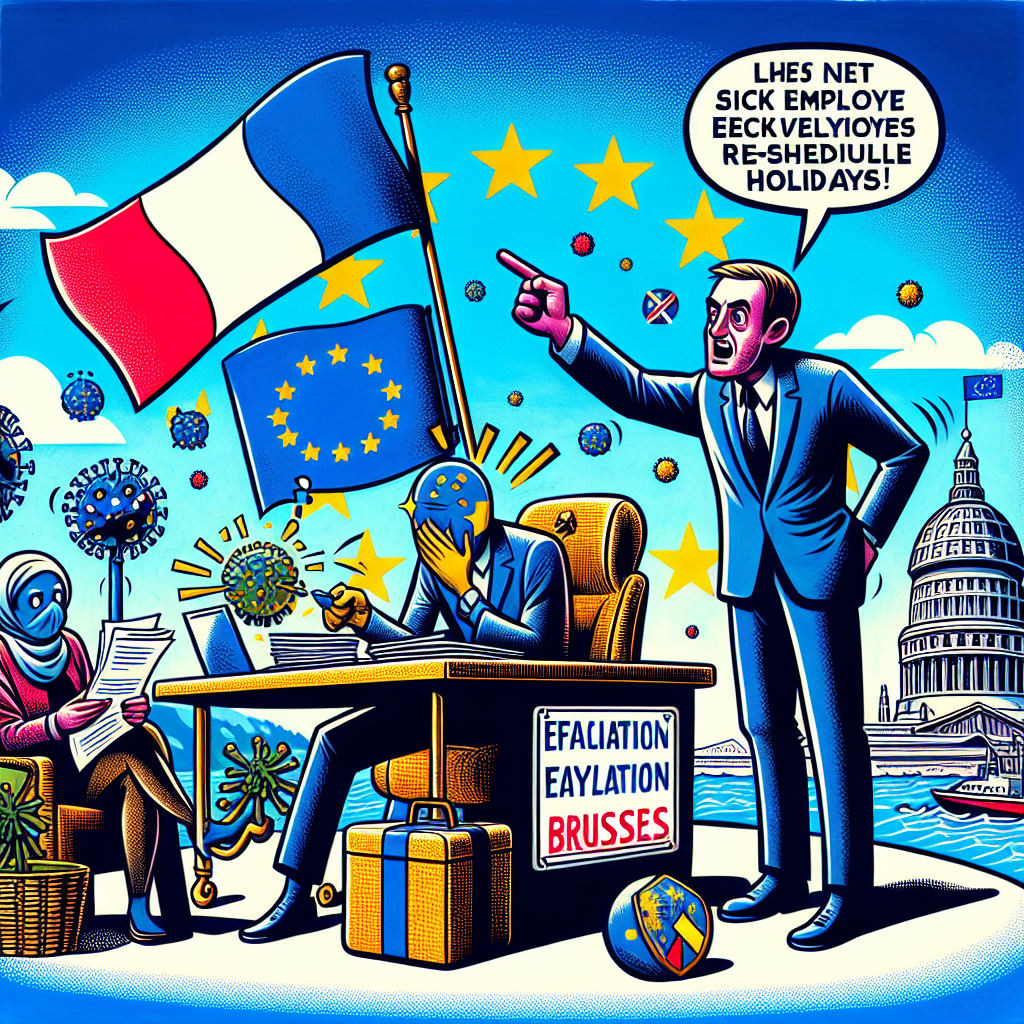 Illustration of La France se fait taper sur les doigts par Bruxelles parce qu'elle ne permet pas aux salariés malades en vacances de reporter leurs congés