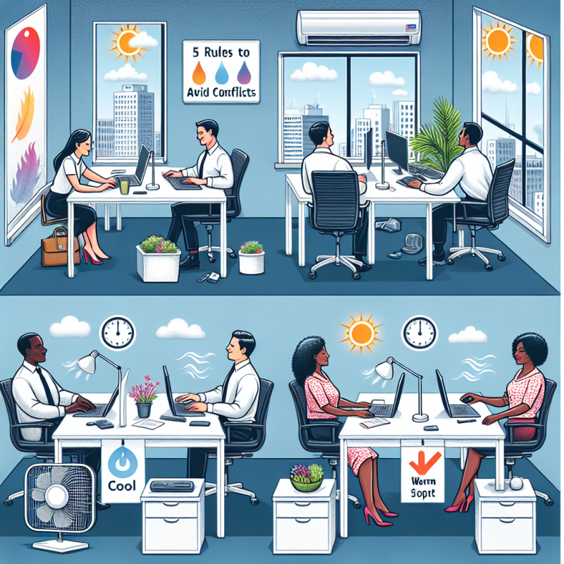 Illustration of Climatisation au bureau : 5 règles pour éviter les conflits