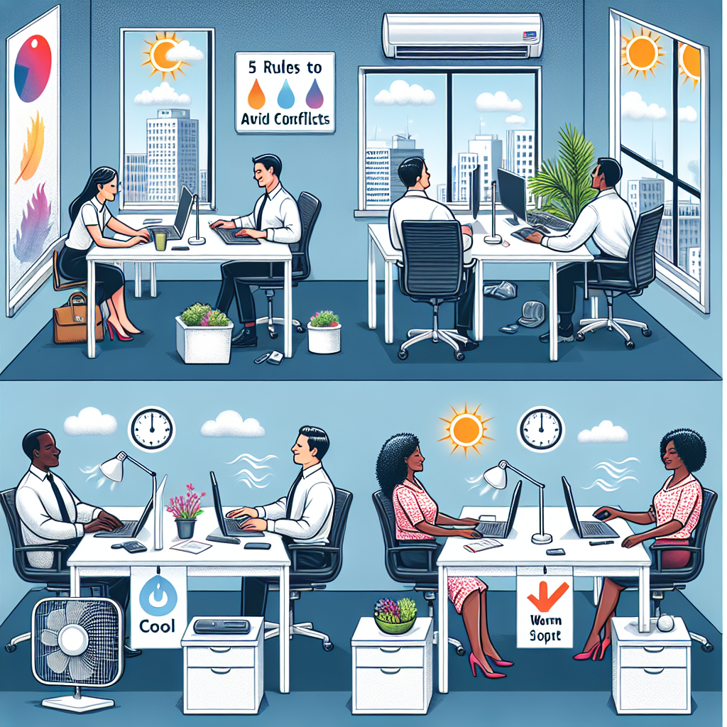 Illustration of Climatisation au bureau : 5 règles pour éviter les conflits