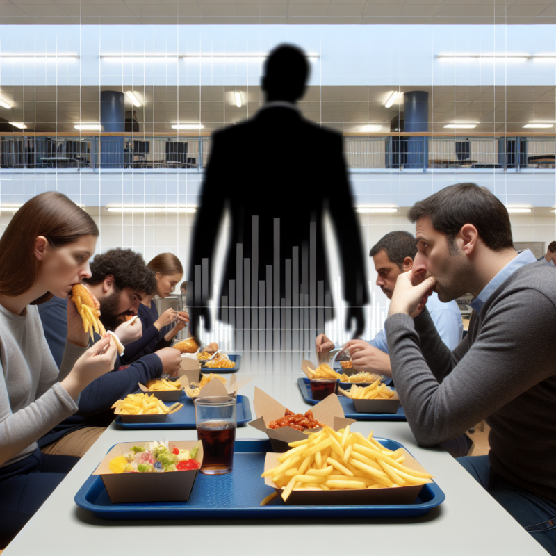 Illustration of Vous prenez des frites à la cantine? Peut-être un mauvais signe: cette société analyse les repas des salariés pour prévenir le mal-être au travail