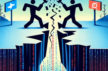 Illustration of Les fissures dans la relation OpenAI-Microsoft semblent se creuser
