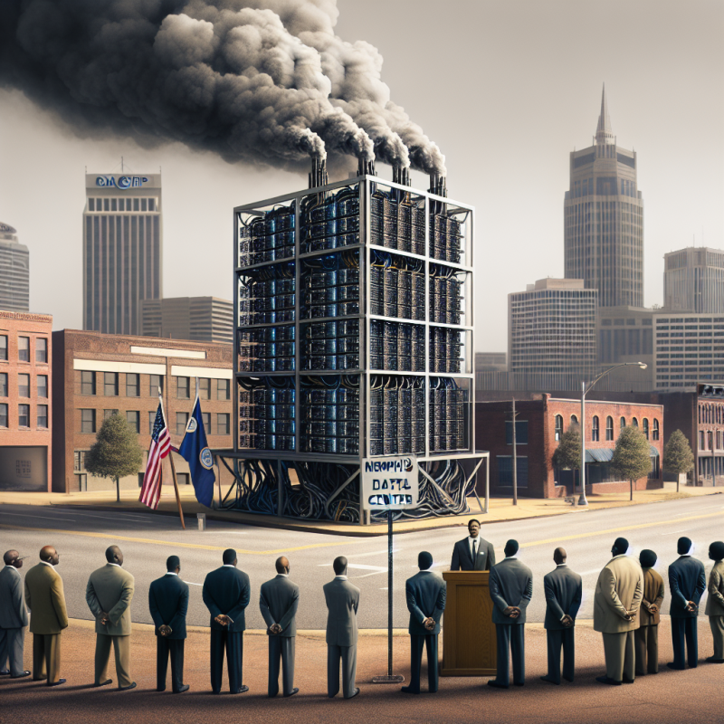 Illustration of La NAACP appelle les responsables de Memphis à arrêter les opérations du « data center polluant » de xAI