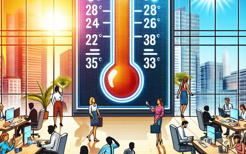 Illustration of 26, 28 ou 33°C… Y a-t-il une température critique au-delà de laquelle on ne peut plus (légalement) travailler ?