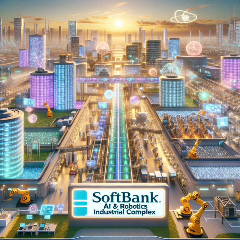 Illustration of SoftBank chercherait à lancer un complexe industriel d'IA et de robotique d'un trillion de dollars