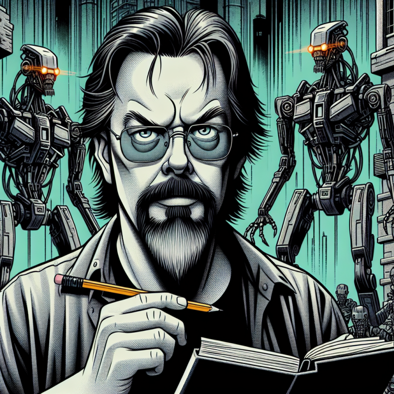 Illustration of Le dessinateur Paul Pope s'inquiète davantage des robots tueur que du plagiat par IA