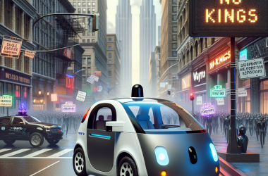 Illustration of Waymo limite son service à l'approche des manifestations 'No Kings'