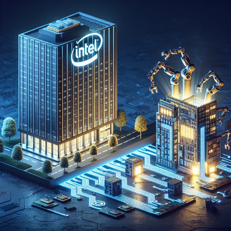 Illustration of Intel poursuit son retrait dans ses projets de fabrication