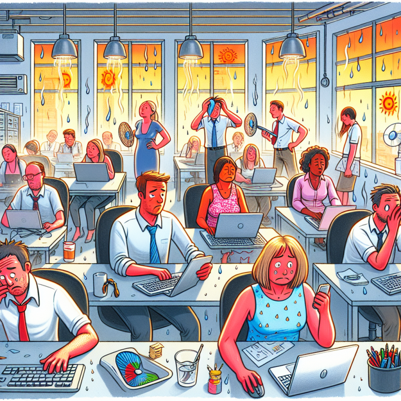Illustration of "Irritabilité, repli sur soi, baisse de la tolérance": si vous constatez ça autour de vous au bureau, c'est normal, c'est la canicule qui le provoque