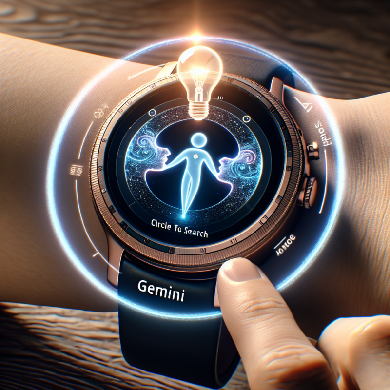 Illustration of Google apporte Gemini aux montres Wear OS et ajoute le mode IA à Circle to Search