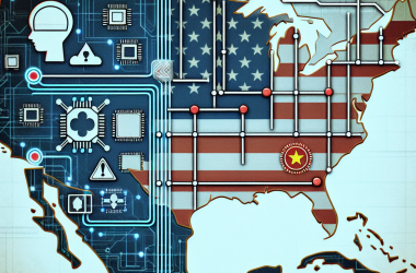 Illustration of Le plan d'action de Trump sur l'IA vise à bloquer les exportations de puces vers la Chine mais manque de détails clés