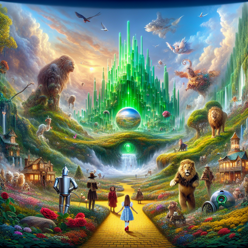 Illustration of « Le Magicien d'Oz » transfiguré par l'IA pour l'immense écran du Sphere