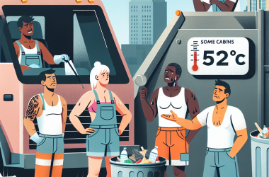 Illustration of "Dans certaines cabines ça atteint 52°C": les éboueurs de Niort en grève car on leur interdit désormais de travailler en short