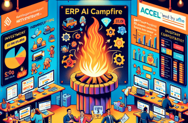Illustration of La petite startup ERP AI Campfire attire de nombreuses startups de NetSuite, Accel a mené une levée de fond de 35 millions de dollars