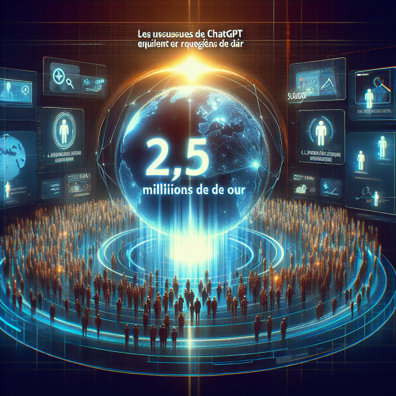 Illustration of Les utilisateurs de ChatGPT envoient 2,5 milliards de requêtes par jour