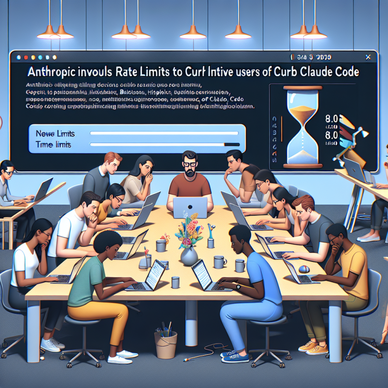 Illustration of Anthropic dévoile de nouvelles limites de taux pour freiner les utilisateurs intensifs de Claude Code