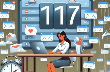 Illustration of 117 mails et 153 messages par jour : au bureau, les employés sont interrompus en moyenne toutes les 2 minutes