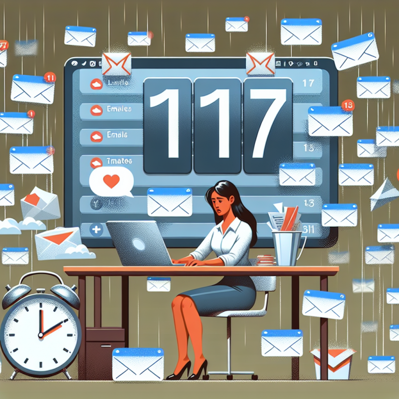 Illustration of 117 mails et 153 messages par jour : au bureau, les employés sont interrompus en moyenne toutes les 2 minutes