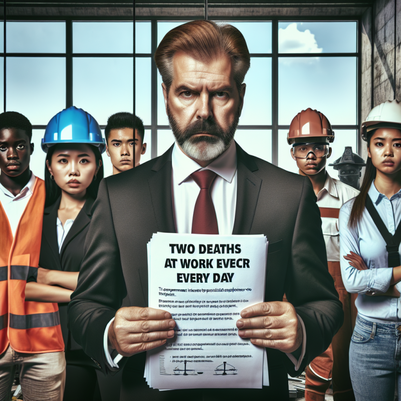 Illustration of Deux morts au travail chaque jour: le gouvernement veut poursuivre et punir les employeurs qui mettent en danger leurs salariés