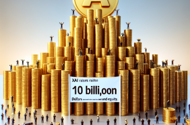 Illustration of xAI lève 10 milliards de dollars en dette et en fonds propres