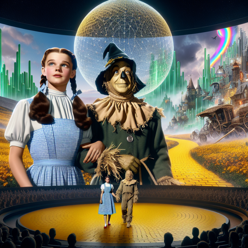 Illustration of “Le Magicien d'Oz” réinventé par l'IA pour l'immense écran de Sphere