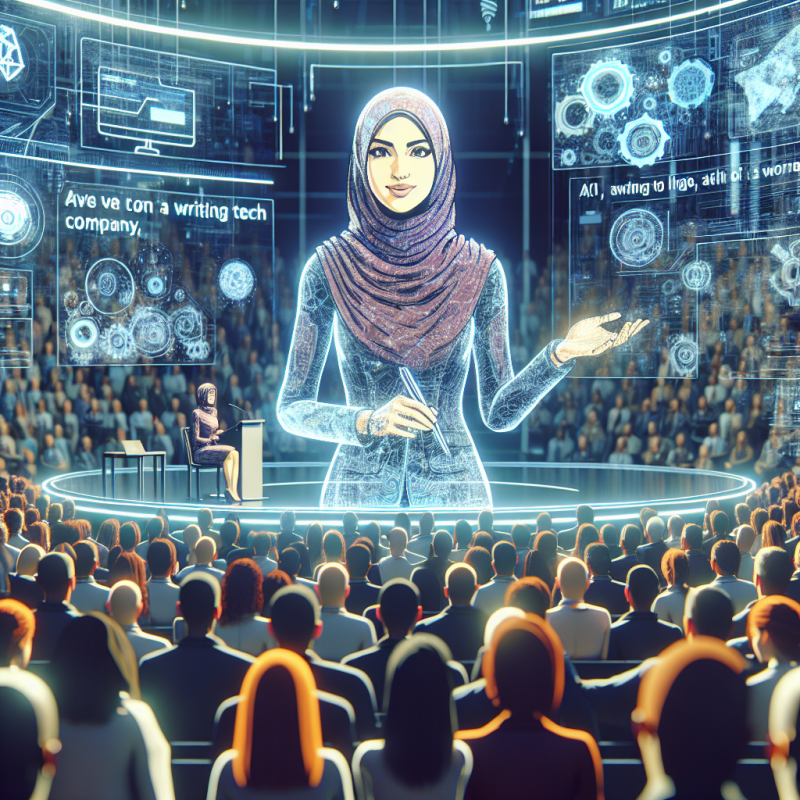 Illustration of La PDG de Writer, May Habib, sur la scène de l'IA au TechCrunch Disrupt 2025