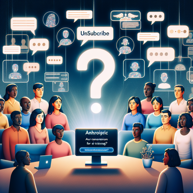 Illustration of Les utilisateurs d'Anthropic confrontés à un nouveau choix : se désinscrire ou partager leurs conversations pour l'entraînement de l'IA