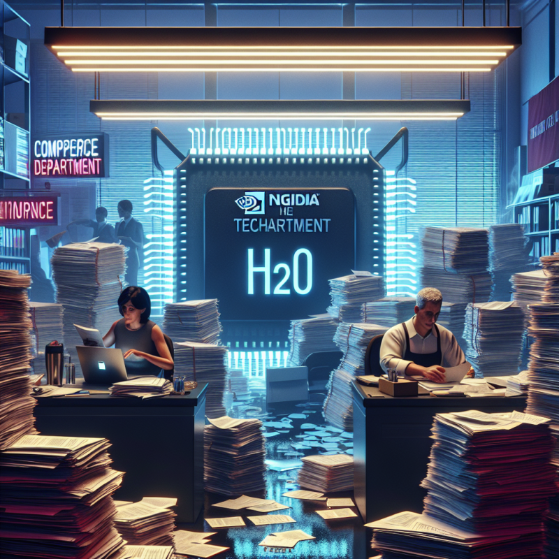 Illustration of A backlog at the Commerce Department is reportedly stalling Nvidia’s H20 chip licenses