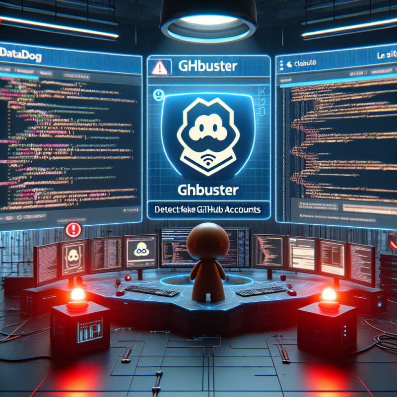 Illustration of GHBuster - Le détecteur de comptes GitHub bidons de DataDog | Le site de Korben