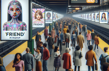 Illustration of La startup d'IA Friend a dépensé plus d'un million de dollars pour ses publicités dans le métro