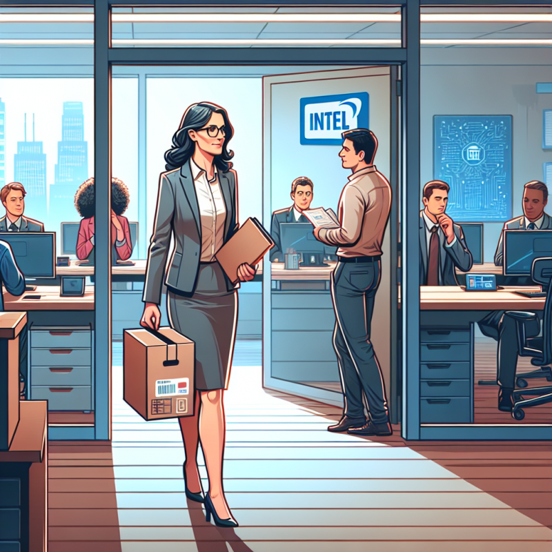 Illustration of Départ de la directrice générale des produits d'Intel et autres changements de direction