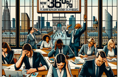 Illustration of L'absentéisme au travail a encore progressé en France: stress et burnout (à un niveau record) représentent désormais 36% des arrêts