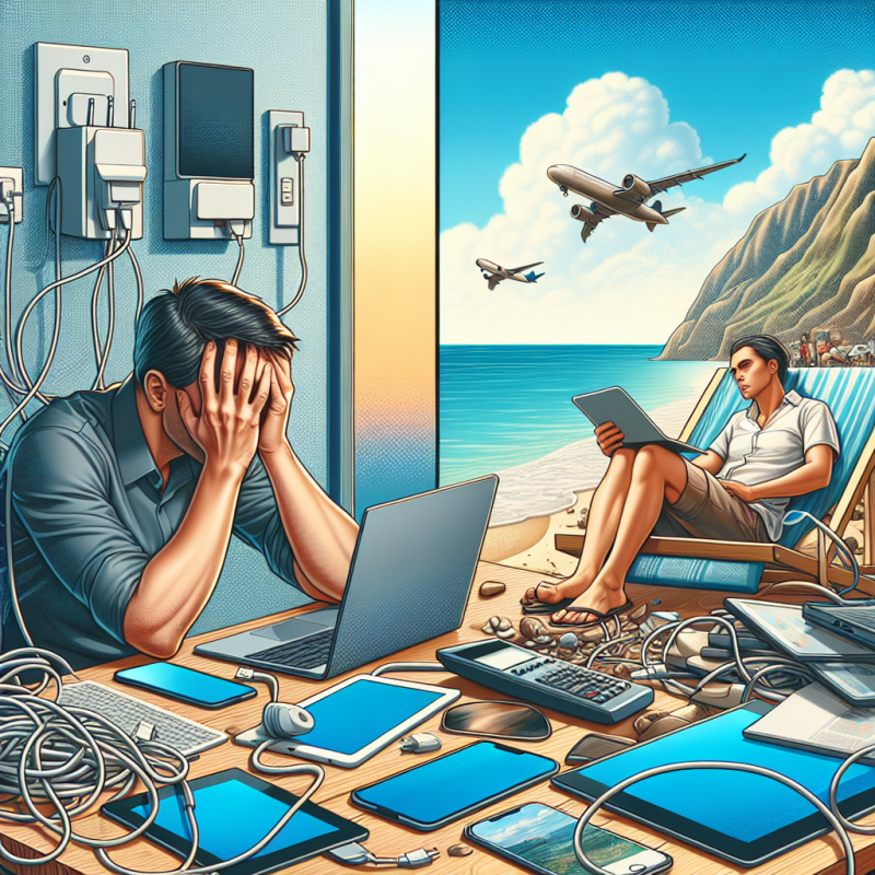 Illustration of "Rester connecté, c’est s’épuiser lentement": connaissez-vous la "méthode des 3D" pour vraiment réussir à couper en vacances?