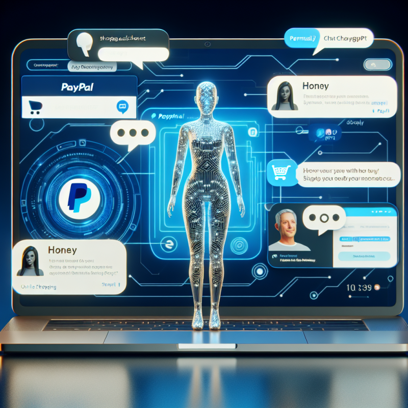 Illustration of PayPal Honey s'intègre à ChatGPT et à d'autres intelligences artificielles pour l'assistance shopping