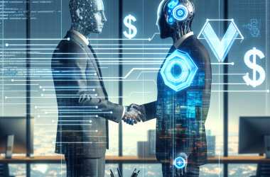 Illustration of Nvidia acquiert une participation de 5 milliards de dollars dans Intel, planifiant une collaboration sur les puces AI