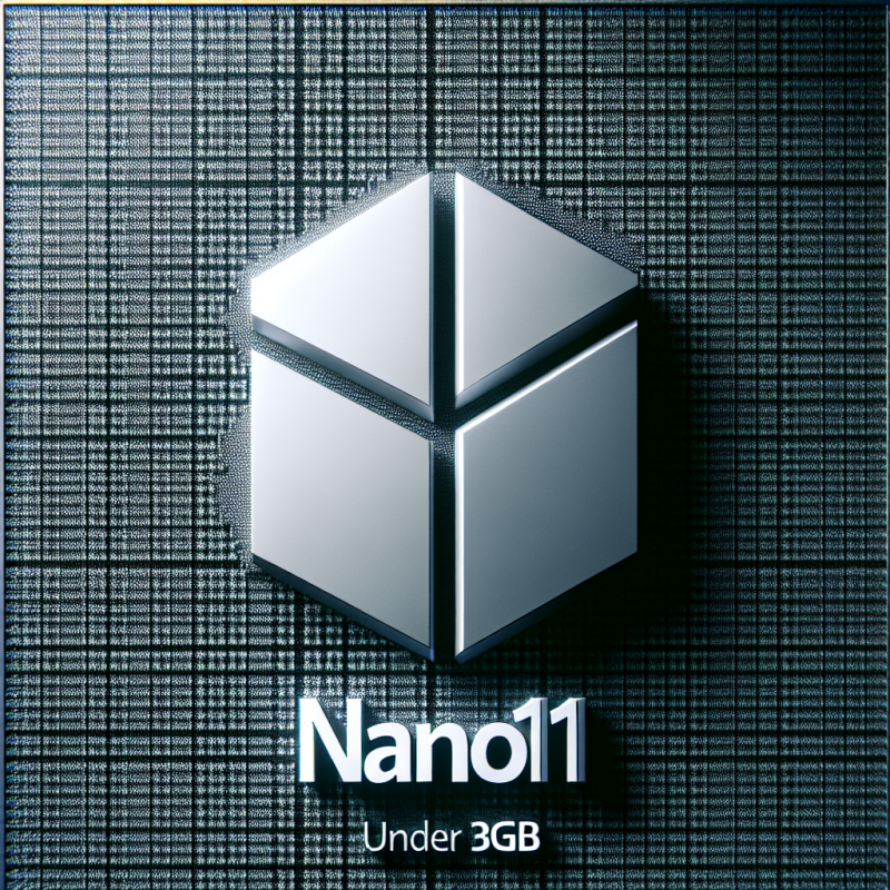 Illustration of Nano11 - Windows 11 passe sous la barre des 3 Go | Le site de Korben