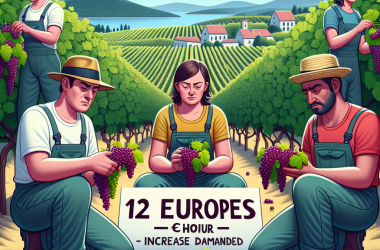 Illustration of À peine 12 euros brut de l'heure: la CGT demande une augmentation du salaire minimum des vendangeurs
