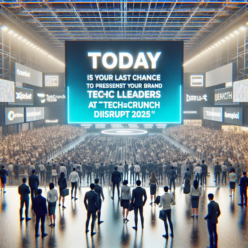 Illustration of Aujourd'hui est votre dernière chance d'exposer votre marque devant 10 000 leaders technologiques à TechCrunch Disrupt 2025