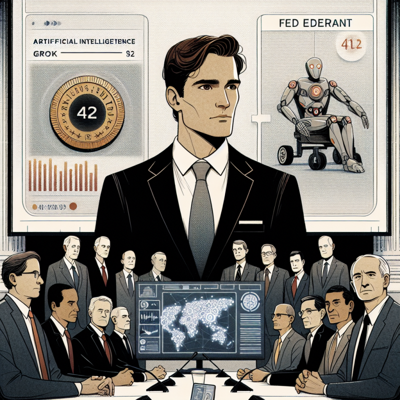 Illustration of Elon Musk’s xAI propose Grok au gouvernement fédéral pour 42 cents