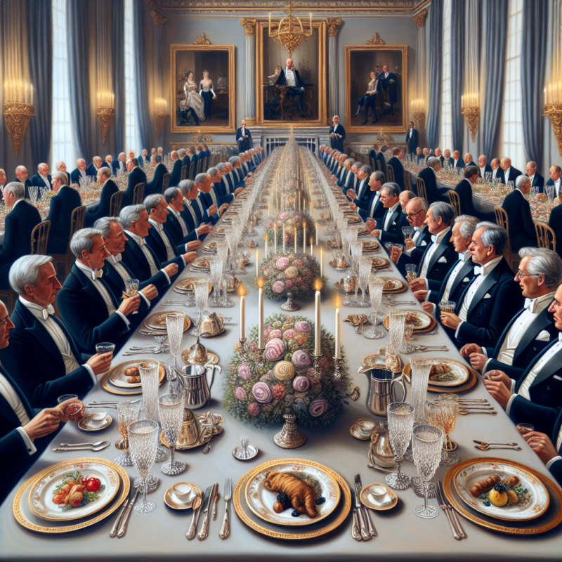 Illustration of Tim Cook, Sam Altman et d'autres assistent au banquet d'État de Trump au Royaume-Uni