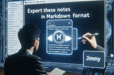 Illustration of Jimmy - Pour exporter toutes vos notes en Markdown | Le site de Korben