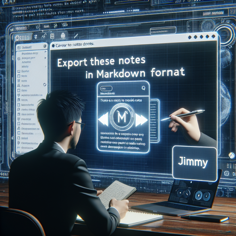 Illustration of Jimmy - Pour exporter toutes vos notes en Markdown | Le site de Korben