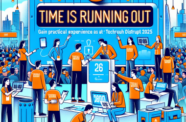 Illustration of Le temps presse : Gagnez une expérience pratique en tant que volontaire au TechCrunch Disrupt 2025