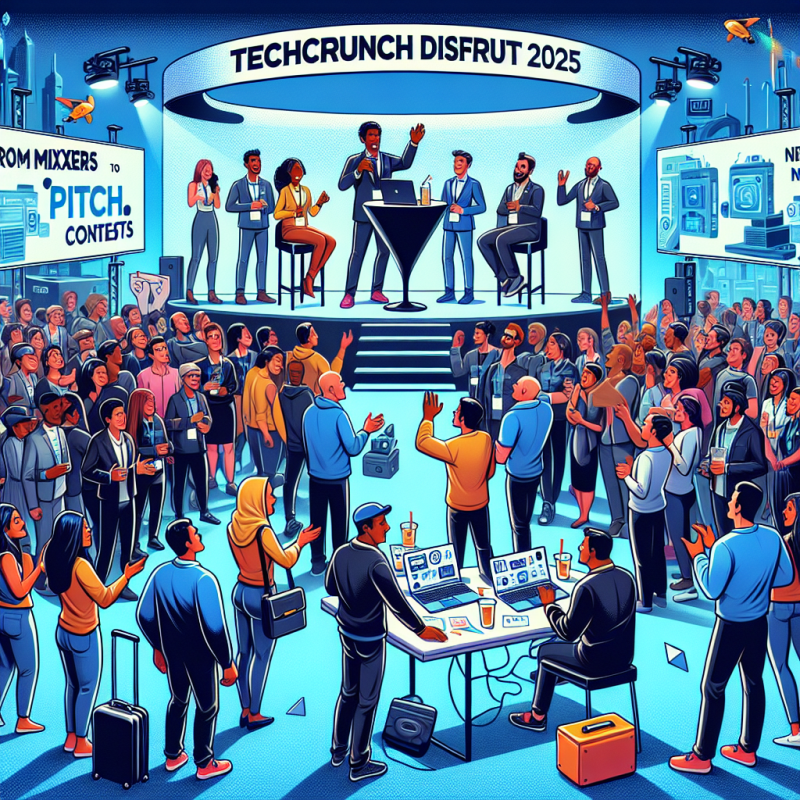 Illustration of Des mixeurs aux concours de pitch — votre événement de marque a sa place au TechCrunch Disrupt 2025