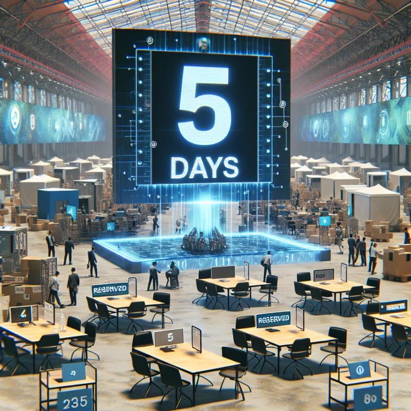 Illustration of Le temps est venu : Plus que 5 jours pour réserver votre table d'exposition à TechCrunch Disrupt 2025