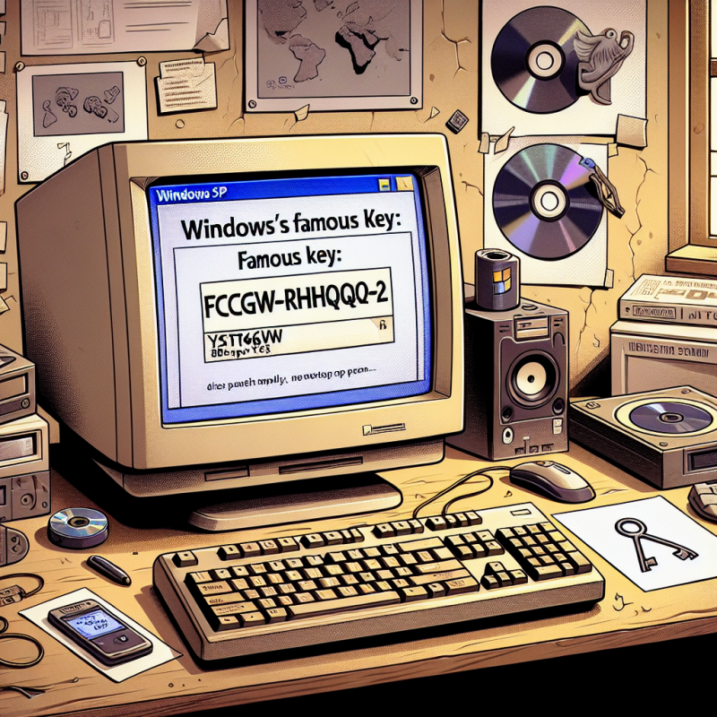 Illustration of L'histoire vraie de la clé Windows XP la plus célèbre du monde : FCKGW-RHQQ2-YXRKT-8TG6W-2B7Q8 | Le site de Korben
