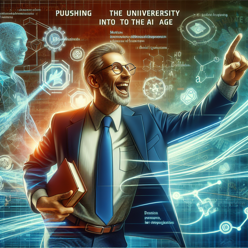 Illustration of Le chancelier de l'UNC, Lee Roberts, pousse son université vers l'âge de l'IA