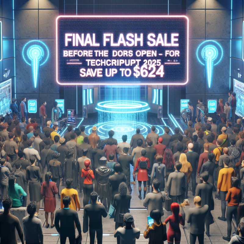 Illustration of Dernière vente flash avant l'ouverture des portes de TechCrunch Disrupt 2025 – économisez jusqu'à 624 $